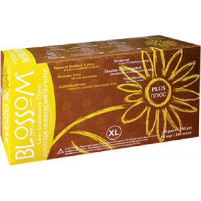 Blossom Plus латексные перчатки двойной хлоринации, 50 пар (фотография) Blossom Plus латексные перчатки двойной хлоринации, 50 пар (фотография)