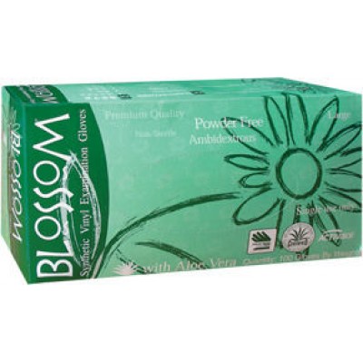 Blossom виниловые перчатки с Алоэ Вера, 50 пар (фотография) Blossom виниловые перчатки с Алоэ Вера, 50 пар (фотография)