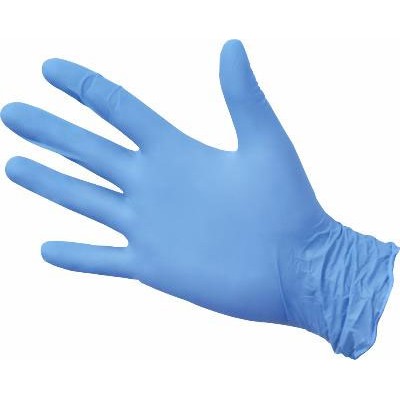 NitriMax нитриловые перчатки неопудренные смотровые голубые, 50 пар (фотография)