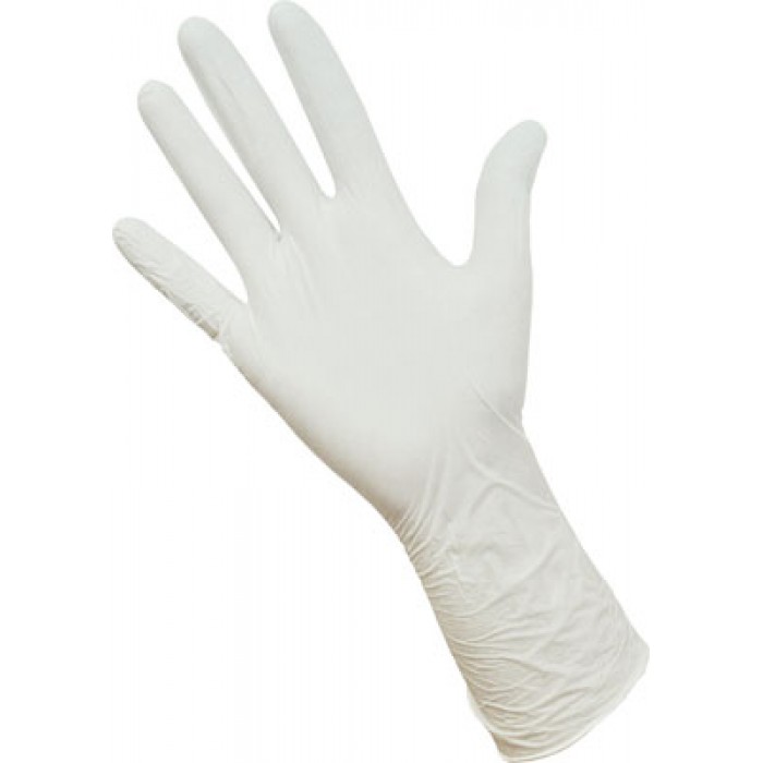 TurboMAX нитриловые перчатки с удлиненной манжетой неопудренные белые, 50 пар