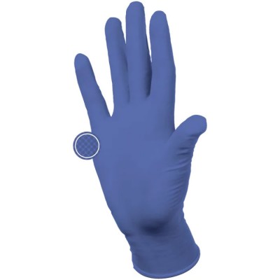 Eco нитриловые перчатки неопудренные смотровые голубые, 100 пар (фотография)
