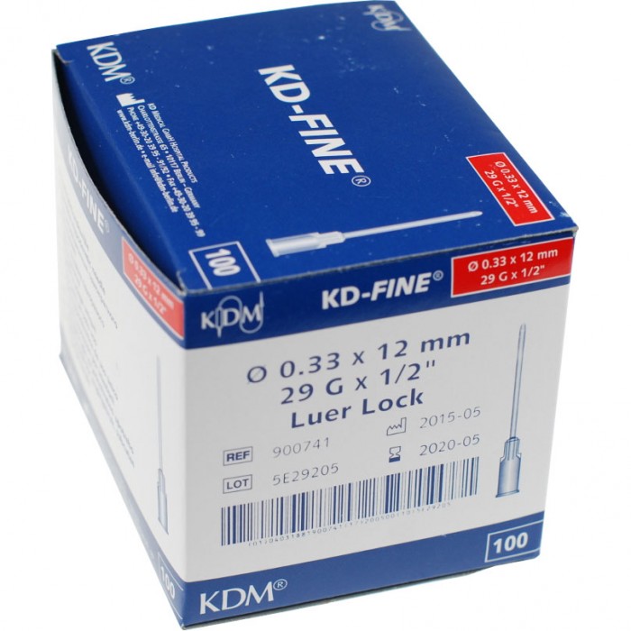 KD-Fine инъекционная игла 29G (0,33 х 12 мм), 100 шт.