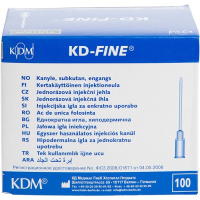 KD-Fine инъекционная игла 27G (0,40 х 12 мм), 100 шт. (фотография)