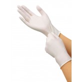 Saraya нитриловые перчатки неопудренные смотровые белые, 100 пар